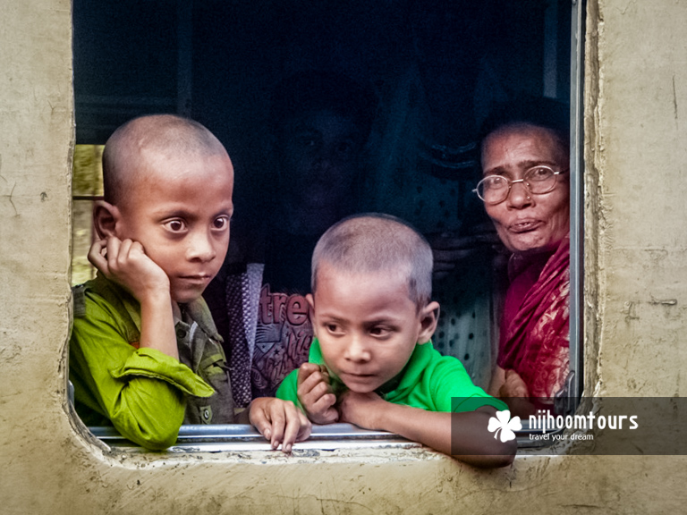 Passengers on a Bangladeshi train