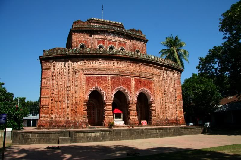 Front view of Kantaji Temple in Bangladesh