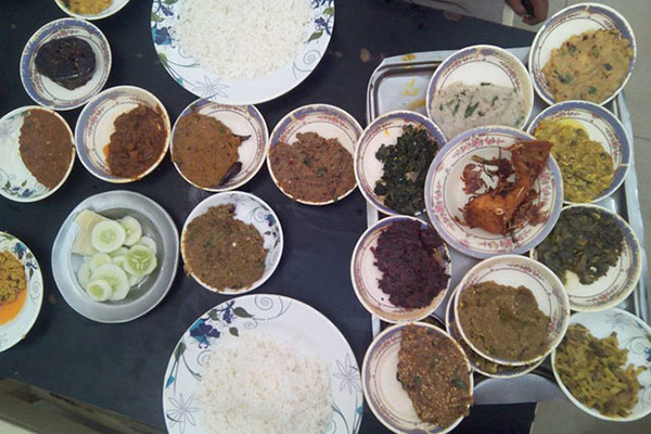 Rice with Curry, Vorta, Vaji, and Daal - Everyday Bangladeshi food