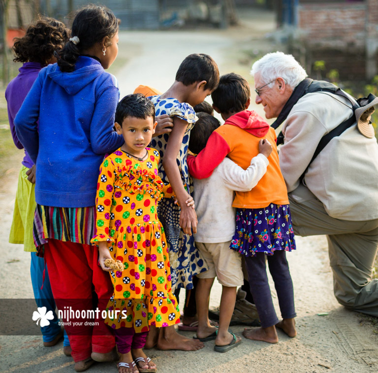 Gary LeClair having fun with children in Bangladesh