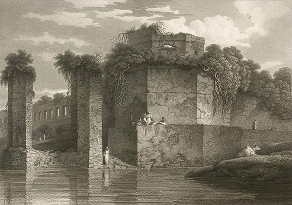 Paining of Lalbagh Fort in 1816 by Charles D'Oyly