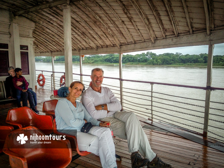 Traveling on a Rocket paddle steamer in Bangladesh