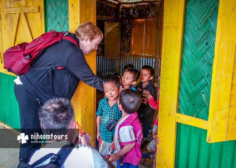 Kathryn Fern visiting a school at Chittagong Hill-Tracts area in Bangladesh