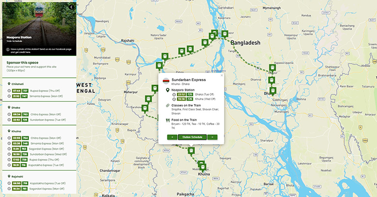 GeoRail Bangladesh - Railway information on the map