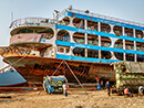 A photo of a ship on the shipyards we'll visit in Dhaka Photography Tour